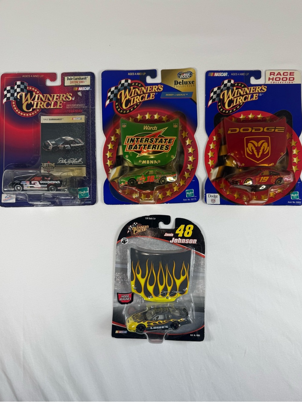 Winner's Circle 1:64 Diecast Lot of 4 - Earnhardt Johnson Labonte Atwood